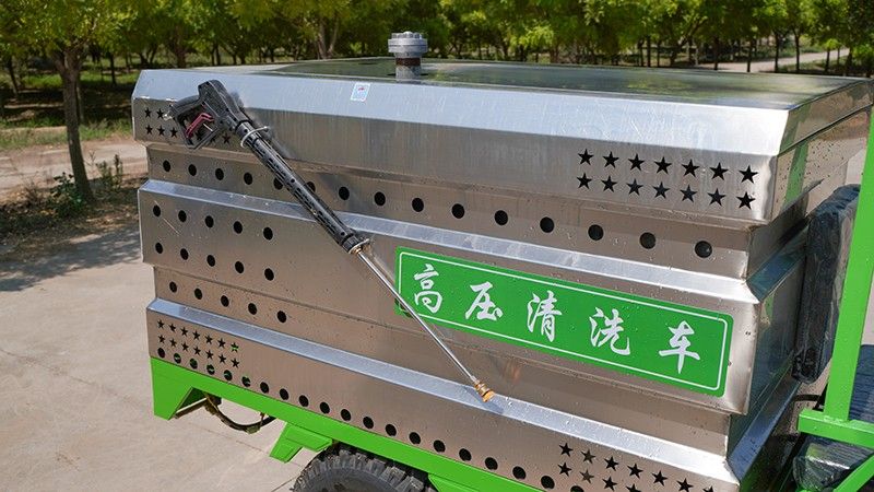 不锈钢电动三轮高压清洗车(600L)