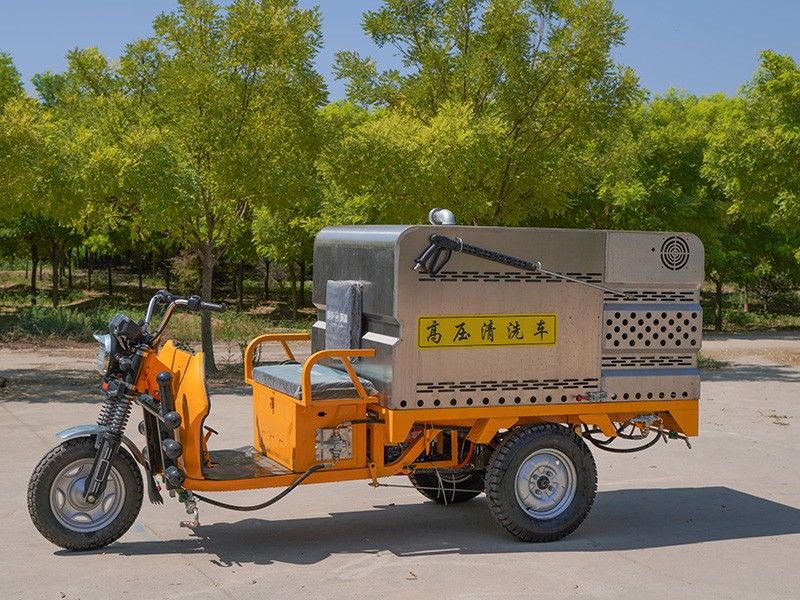 不锈钢后掀背电动三轮高压清洗车(800L)Q4