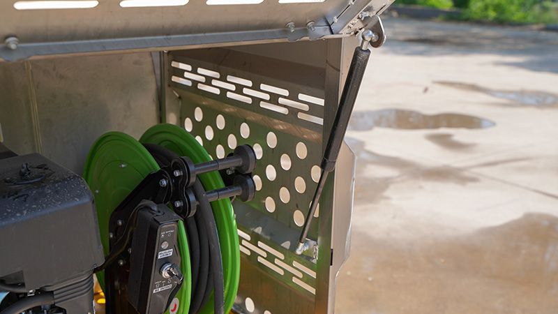 不锈钢后掀背电动三轮高压清洗车(800L)Q4